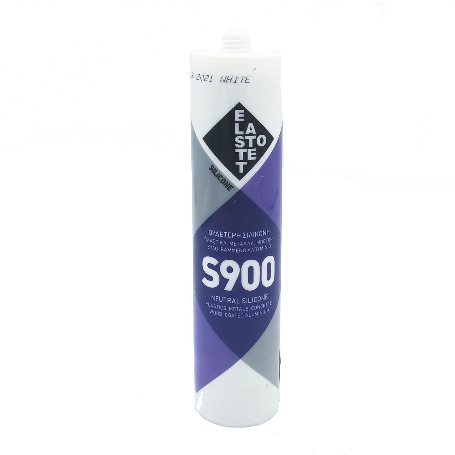 სილიკონი ფერადი ELASTOTET S900 WHITE CARTRIDGE 280ml — სილიკონი და ჰერმეტკი